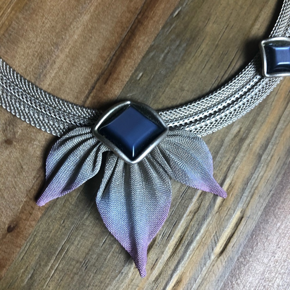 Sarah Cavender Metalworks Mesh Floral Necklace - Picture 2 of 5
